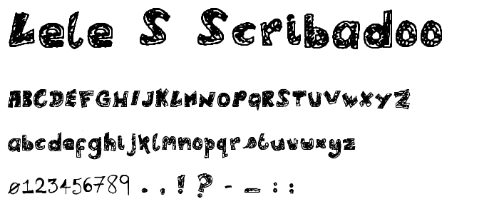 Lele_s scribadoo font